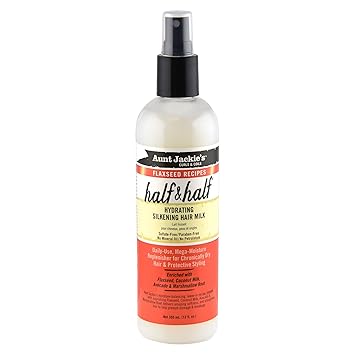 Aunt Jackie's Flaxseed Recipes Half & Half, Hydrating Silkening Hair Milk 12 oz