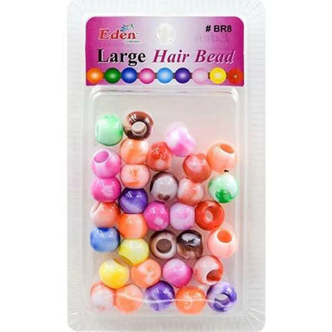 Eden Large Hair Beads Jumbo Pack - Blue Tone Mix #BR89