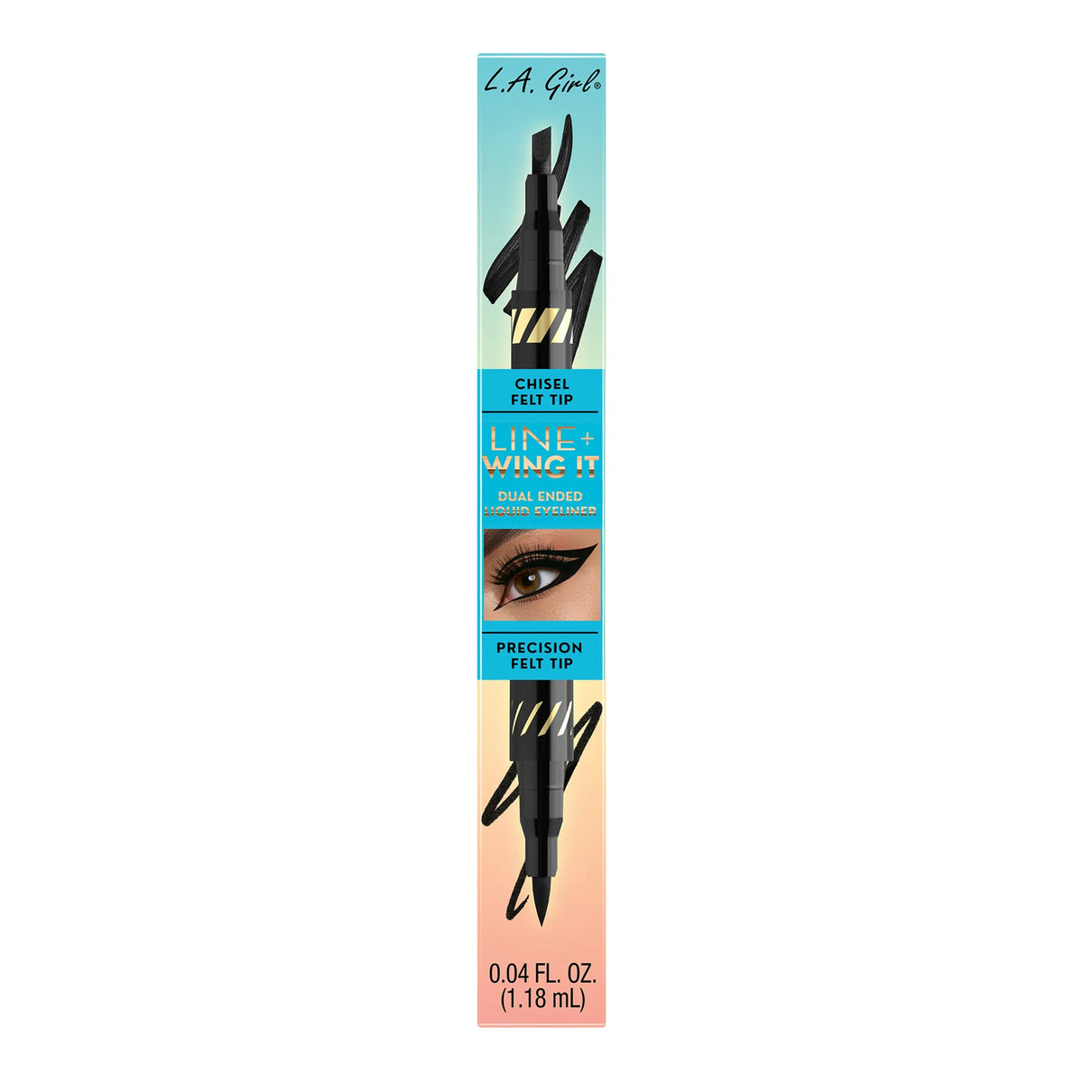LA Girl Sunset Daze Line + Wing It Dual Ended Liquid Eyeliner Black