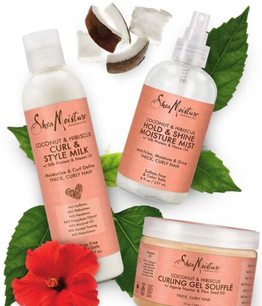 SHEA MOISTURE COCONUT & HIBISCUS CURLING GEL SOUFFLÉ 350g