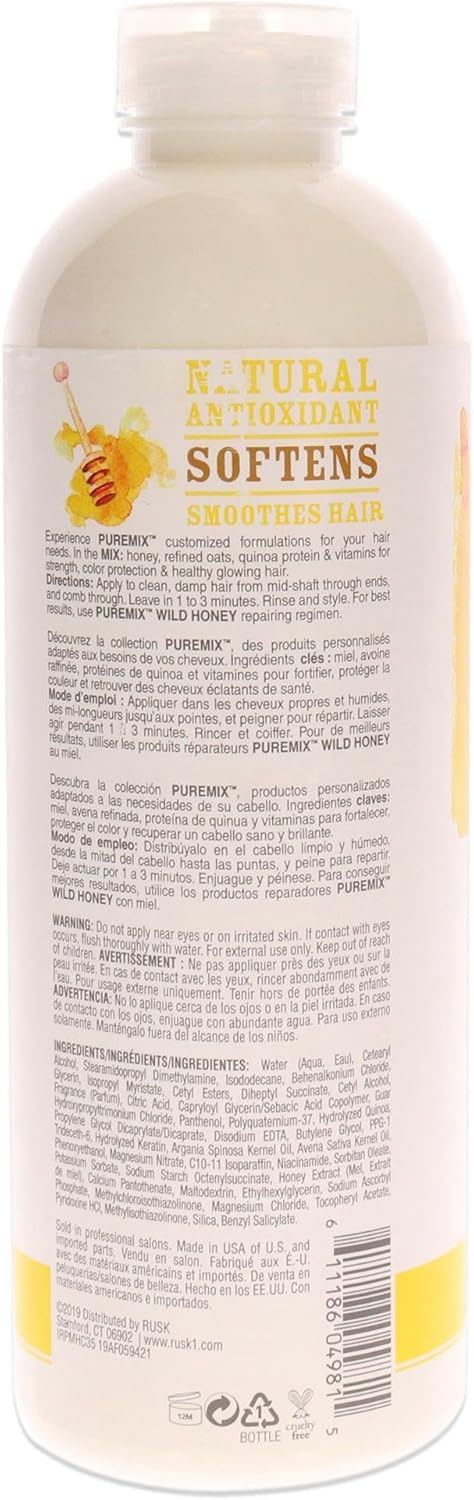 RUSK puremix Wild Honey repairing conditioner 340g 12 oz