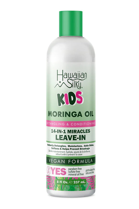 HAWAIIAN SILKY KIDS Moringa oil Detangling & Conditioning 14 in 1 Miracles Leave-in 8 oz