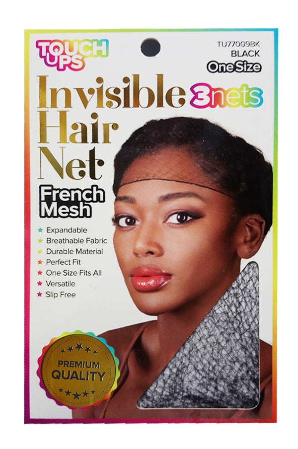 Touch Ups Invisible Hair Net 3nets -Black #TU77009BK