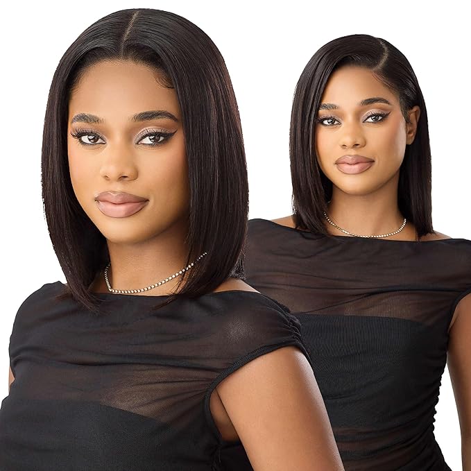 OUTRE Mytresses Black - Lace Frontal Wig 13X4 - HH - Virgin Straight Bob 12"