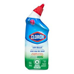 CLOROX Disinfecting Toilet Bowl Cleaner with Bleach, 709 ml