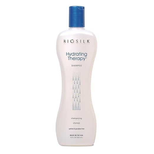 BIOSILK Hydrating Shampoo , Replenishes Moisture For Strong & Smooth Hair, Sulfate, Paraben, & Cruelty-Free, 12 Oz