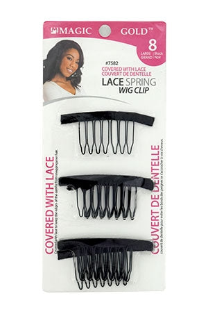 Magic Gold Lace Wig Clip 8pc(L)