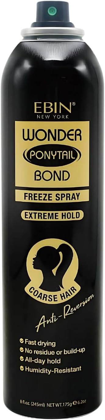 EBIN Wonder Ponytail Bond freeze spray mega hold (8oz)