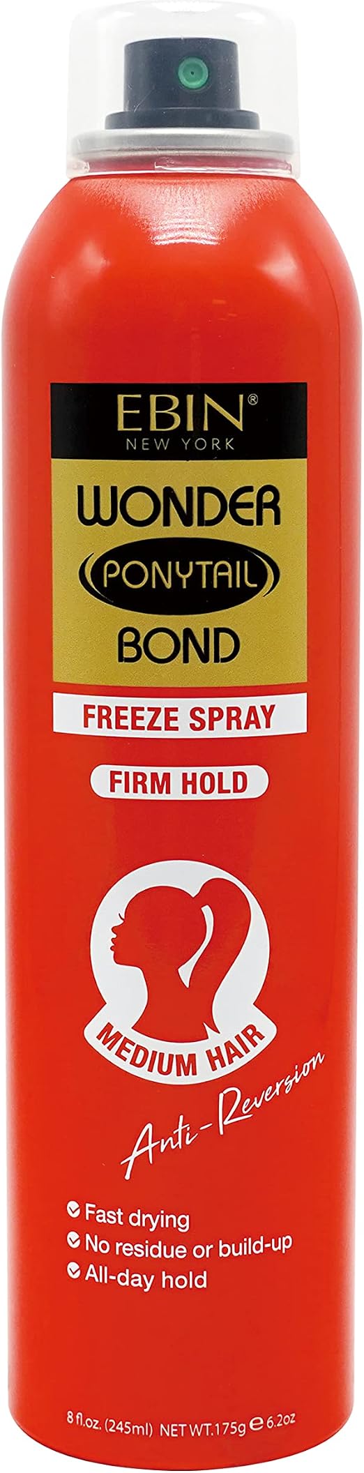 EBIN Wonder Ponytail Bond freeze spray mega hold (8oz)