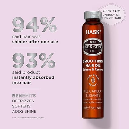 HASK Keratin Protein Smoothing  Hair Oil 18ml