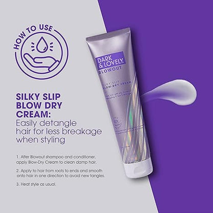 DARK & LOVELY Silky Slip Blow-Dry cream 5.1oz