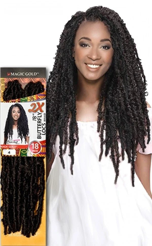 Magic Gold Collection 2X Butterfly Loc 18"