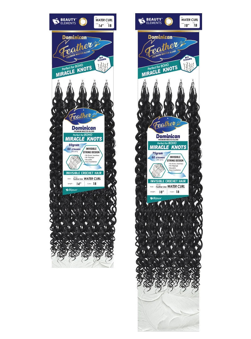 Beauty Elements Dominican Feather Line Water Curl 14"