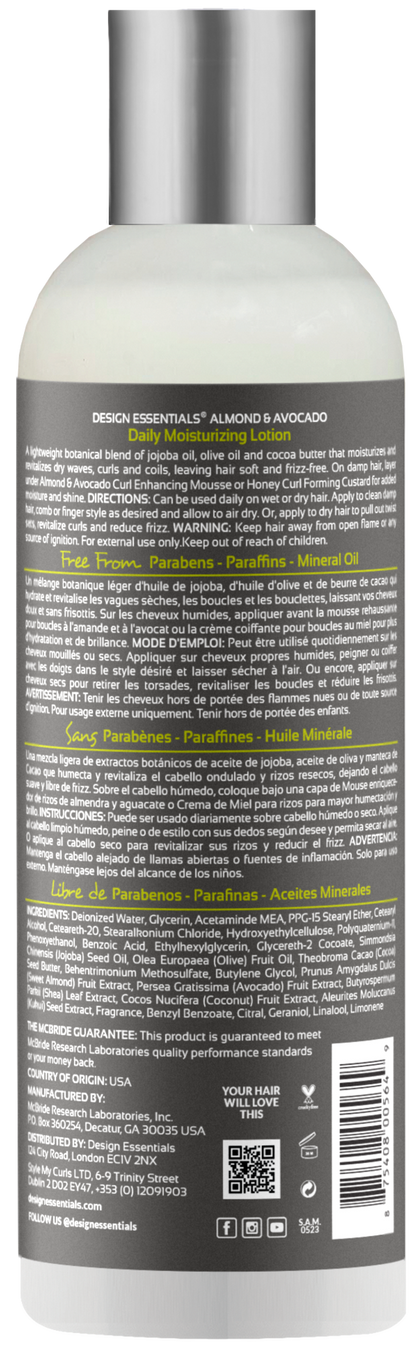 DESIGN ESSENTIALS Almond & Avocado Daily Moisturizing Lotion
