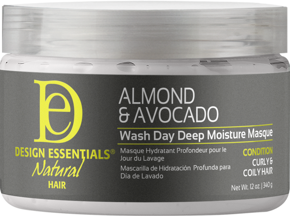 DESIGN ESSENTIALS Almond & Avocado Wash Day Deep Moisture Masque (12oz)