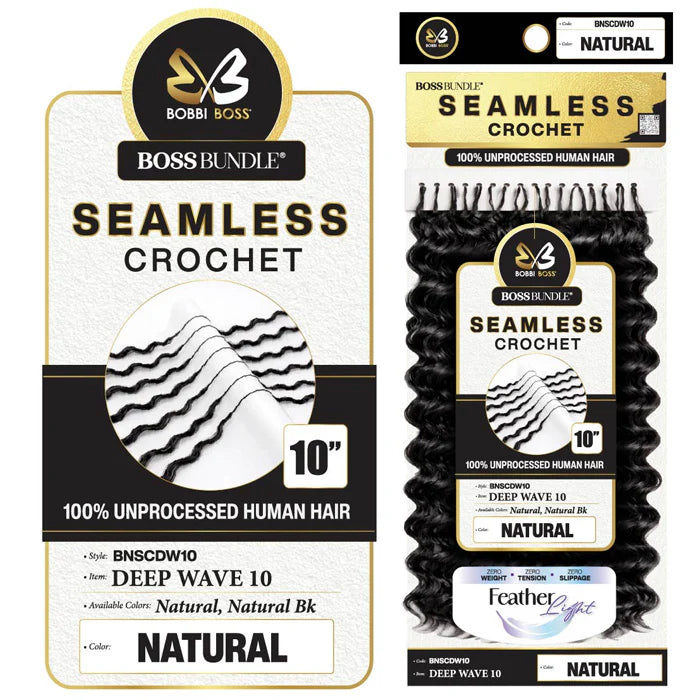 BOBBI BOSS Seamless feather Crochet Deep Wave 10"