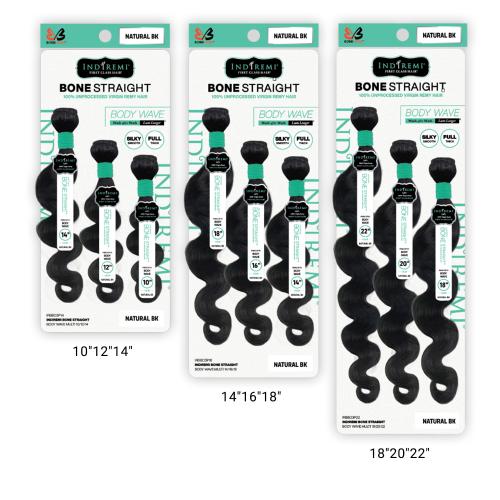 BOBBY BOSS Indi Remy 3x body wave Natural 18/20/22