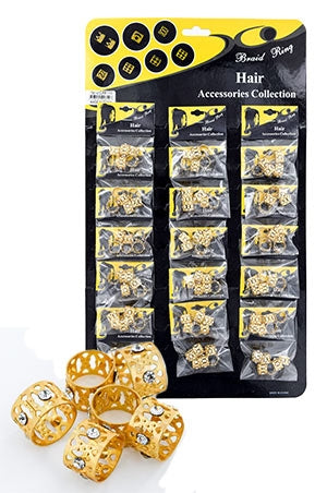 Magic Gold Braid Ring Hair & Nail Ring Bead