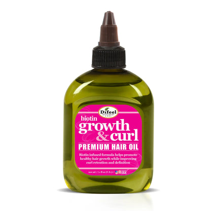 Difeel Growth & Curl Premium Hair Oil 8oz