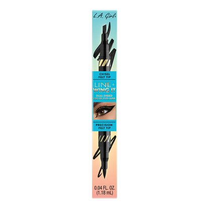 LA Girl Sunset Daze  Line + Wing It Dual Ended Liquid Eyeliner Black