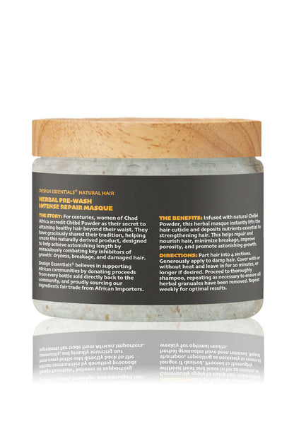 DESIGN ESSENTIALS Herbal Pre-Wash Intense Repair Masque 12oz