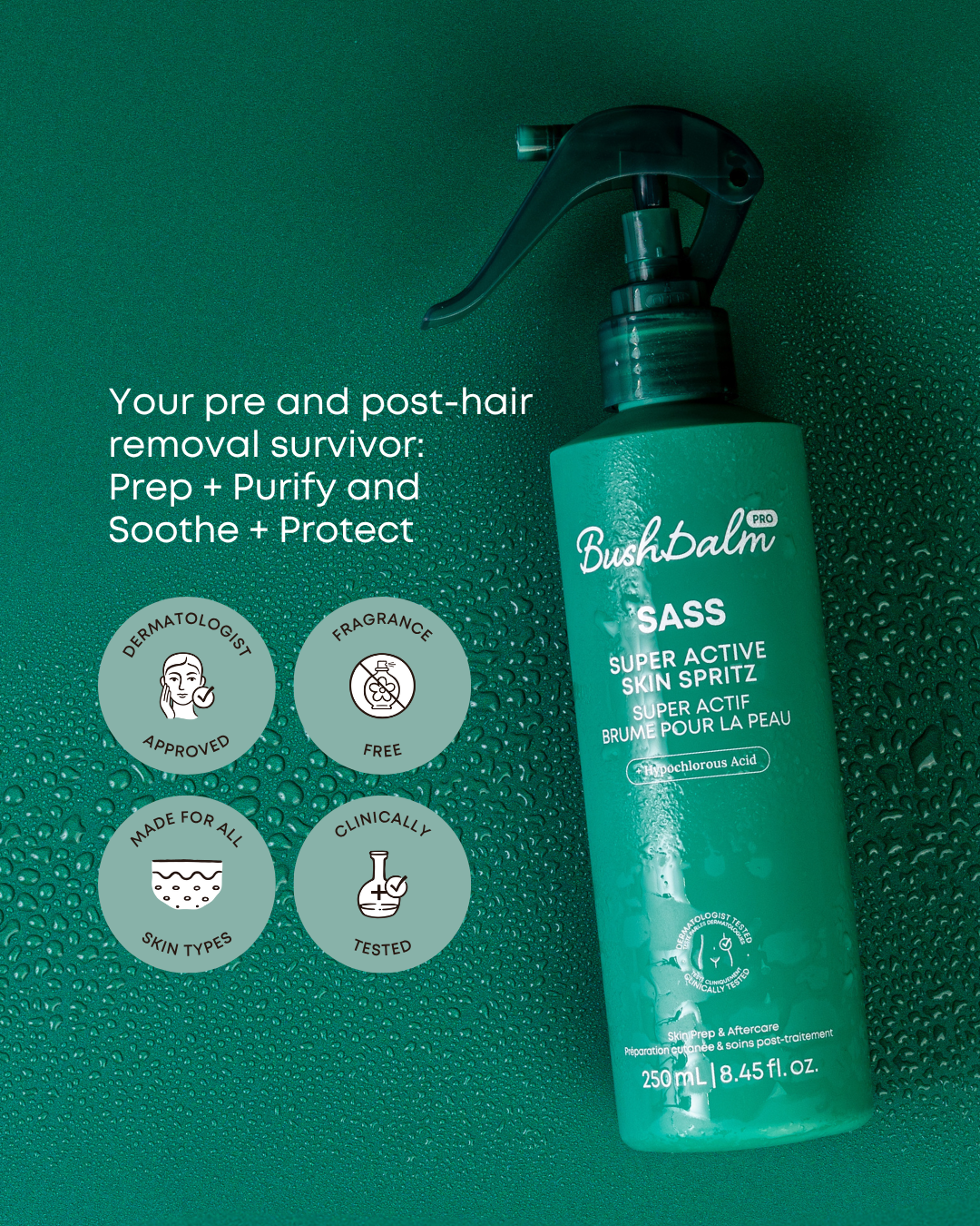 BUSHBALM SUPER ACTIVE SKIN SPRITZ (SASS) 250ml