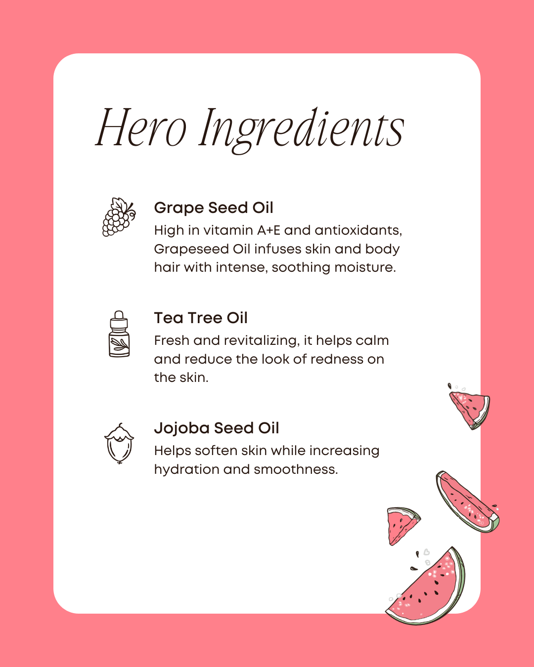 BUSHBALM INGROWN HAIR OIL [Watermelon Sugar] 30ml
