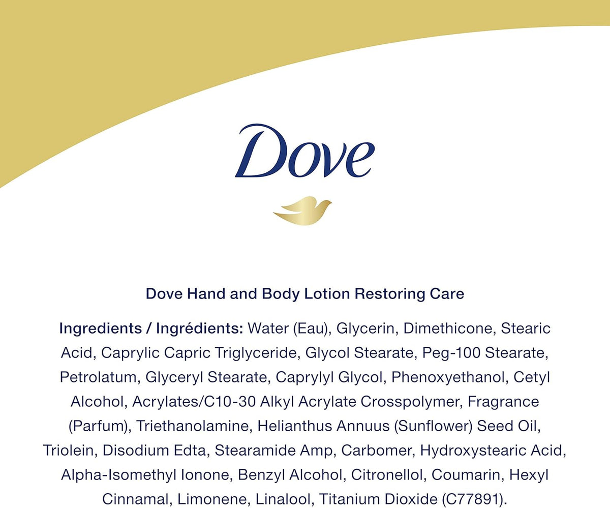DOVE body love restoring care lotion   400ml  13.5 oz