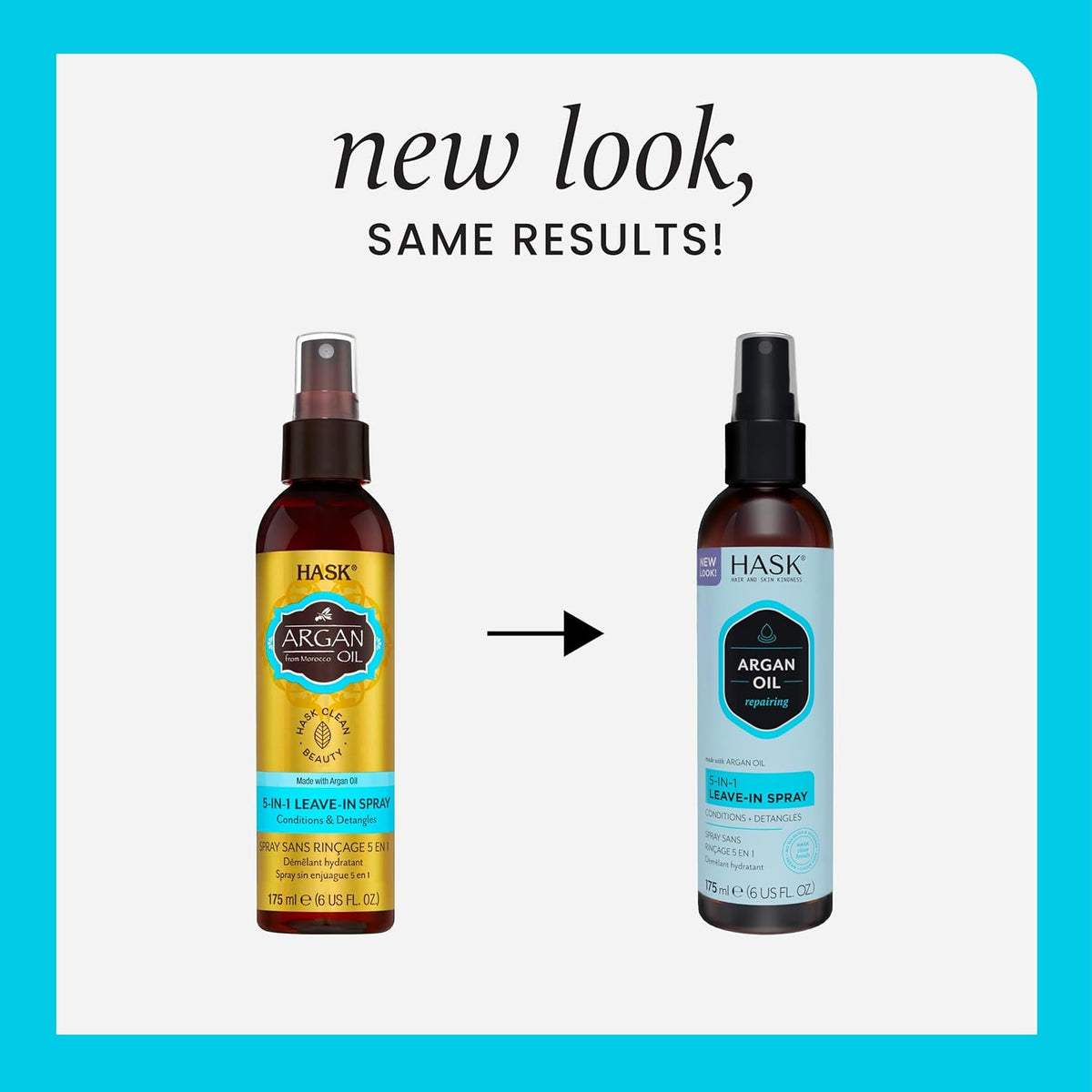 HASK Argan Oil Repairing 5 in 1 Leave-in Spray 175mL 6oz
