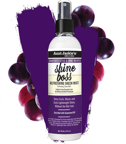 AUNT JACKIE’S  Shine boss Refreshing Sheen Mist  118mL  4 oz