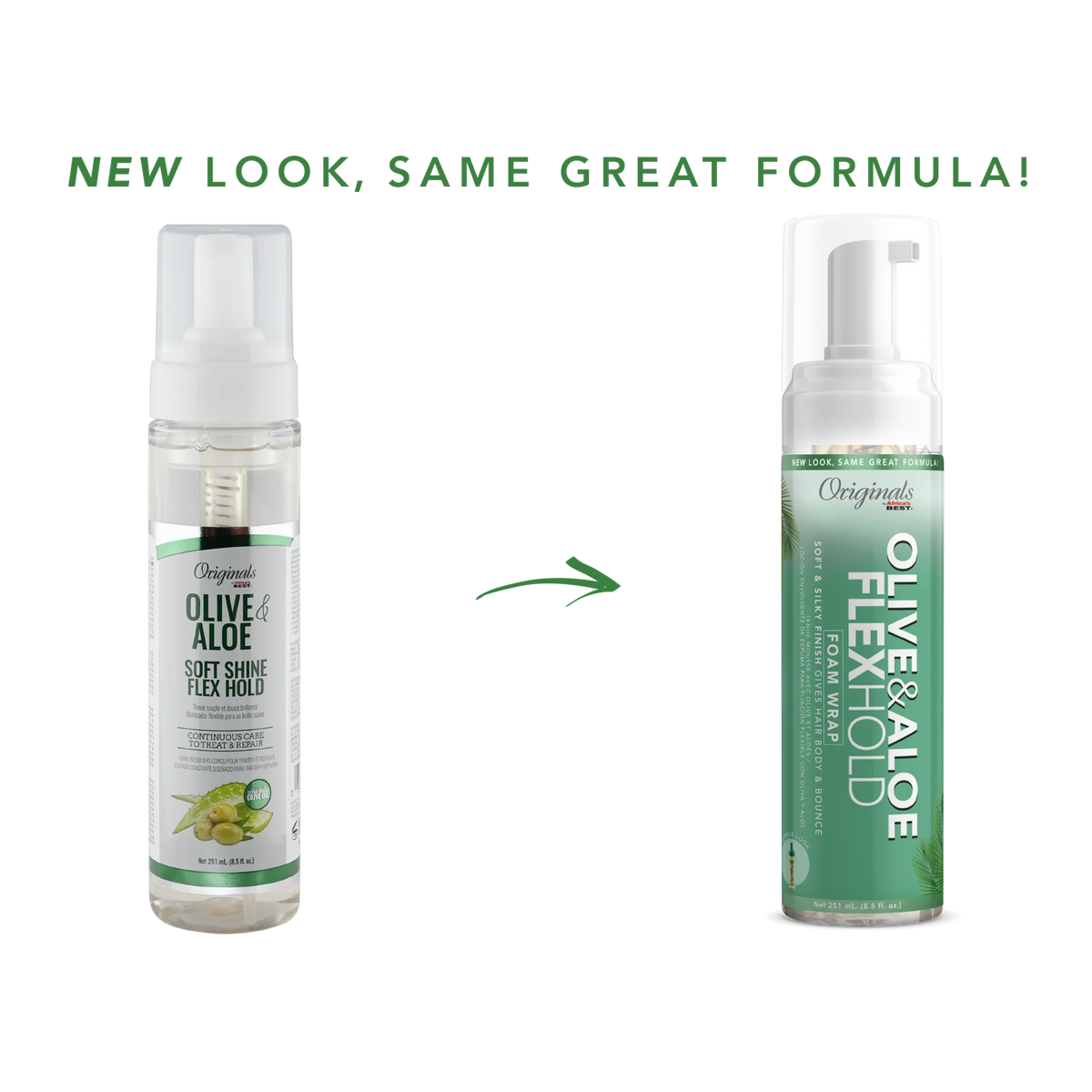 ORIGINALS Olive & Aloe Flex-hold Foam Wrap  251 mL  8.5 oz