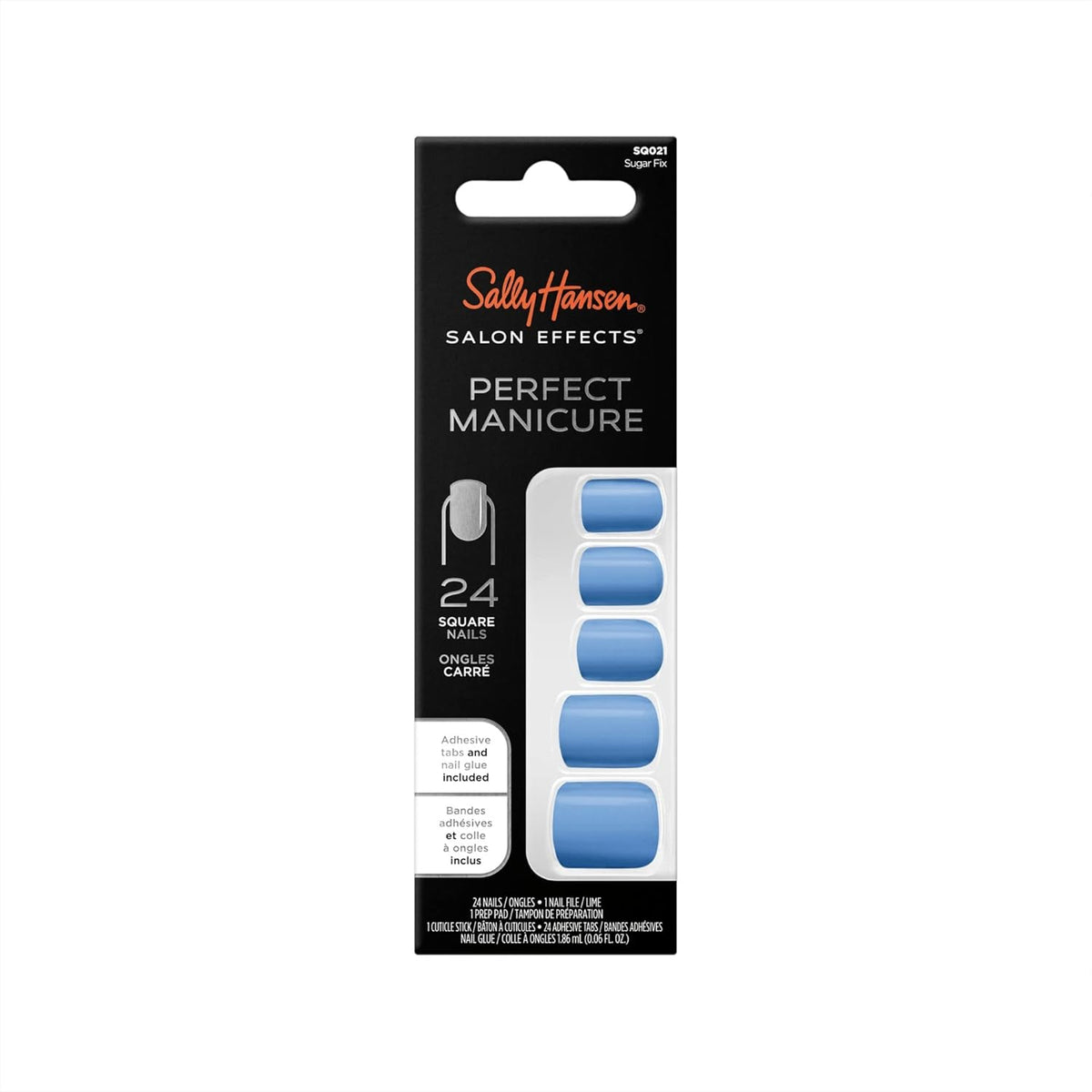 SALLY HANSEN Petfect Manicure 24 square Nails (SQ021 sugar fix)