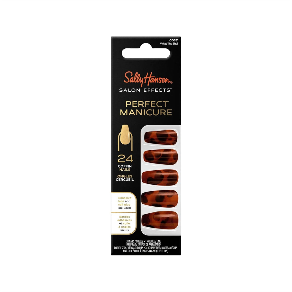 SALLY HANSEN Petfect Manicure 24 coffin Nails (CO351 what the shell)
