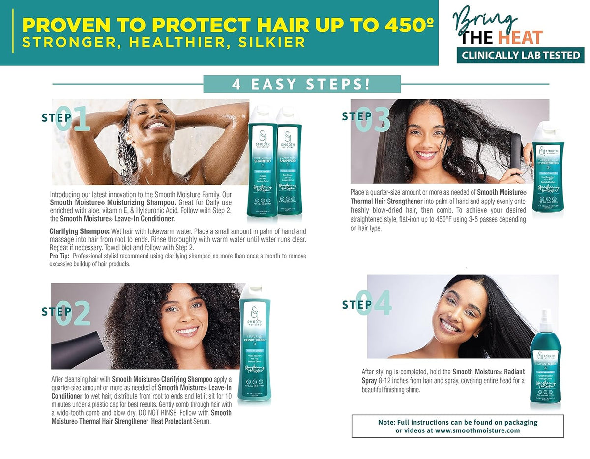 SMOOTH MOISTURE Strengthening Hair System PRESS & SILK 8 oz