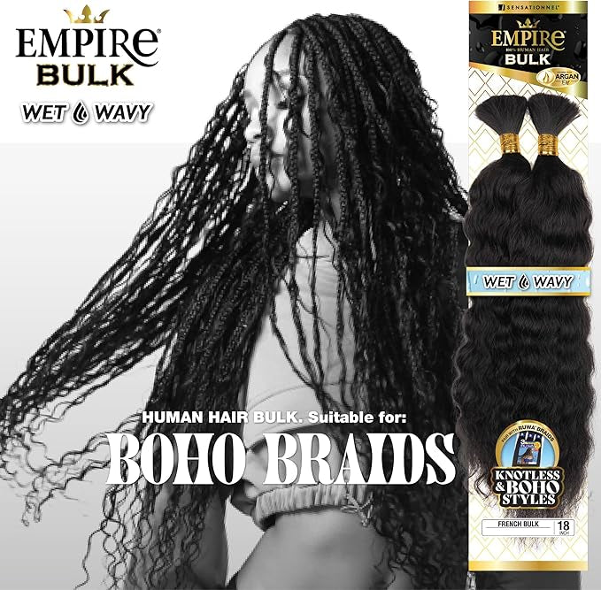 Sensationnel Empire bulk braiding – wet and wavy French Bulk  18” HH