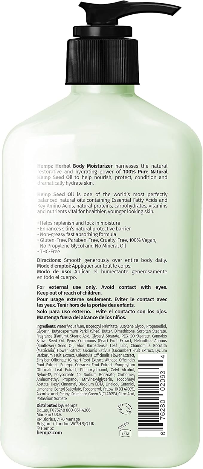 HEMPZ Body Lotion - Green Tea & Asian Pear 500ml