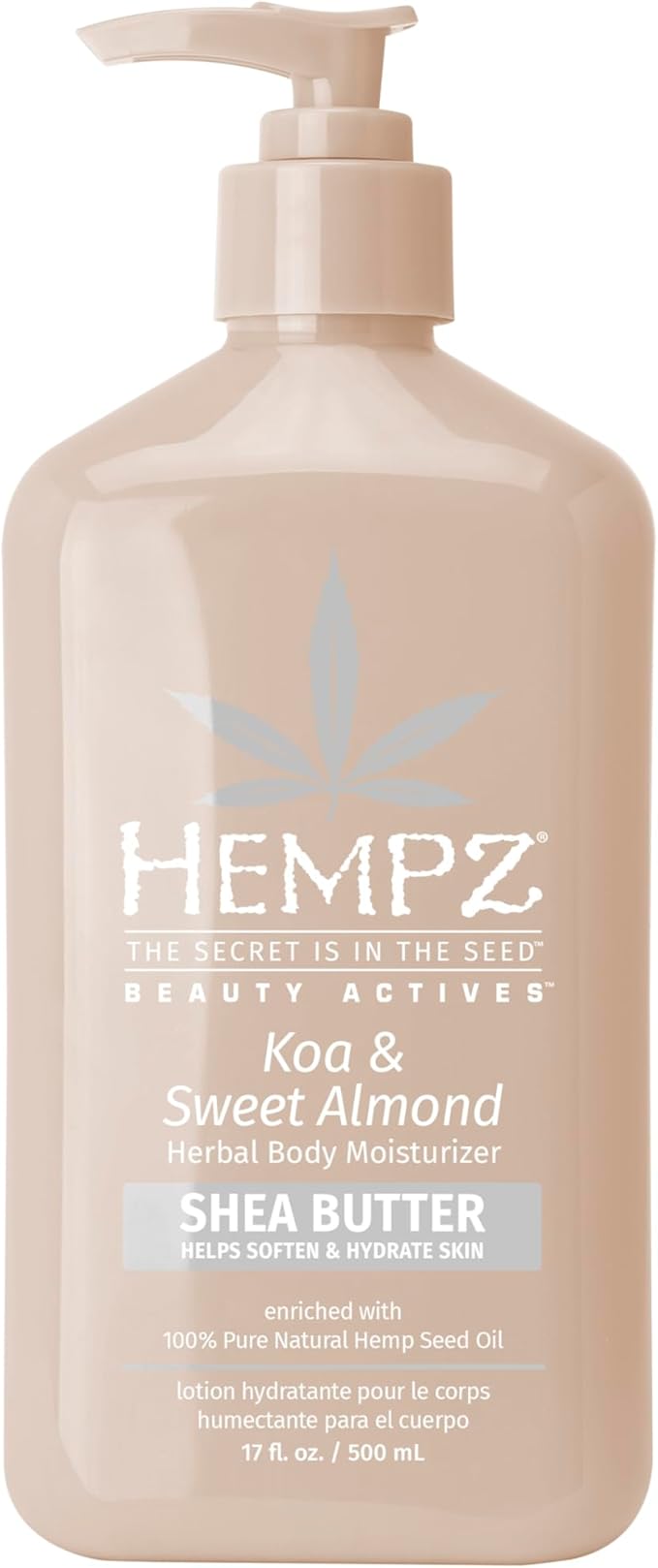 HEMPZ Koa and Sweet Almond Smoothing Herbal Body Moisturizer, 17 oz.