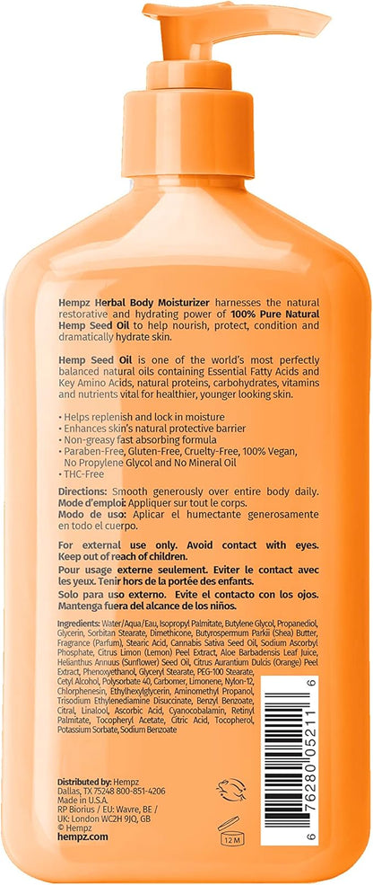 HEMPZ Body Lotion - Citrus Blossom Limited Edition Daily Moisturizing Cream 500ml