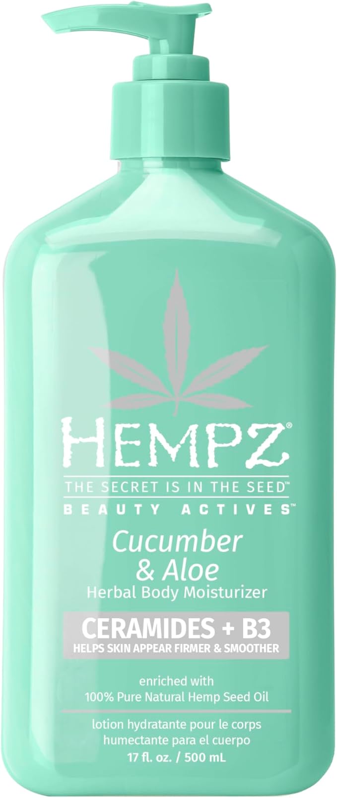 HEMPZ Body Lotion - Cucumber & Aloe Herbal Daily Moisturizing Cream 500ml