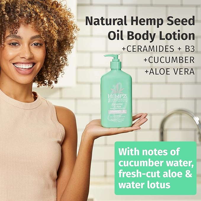 HEMPZ Body Lotion - Cucumber & Aloe Herbal Daily Moisturizing Cream 500ml
