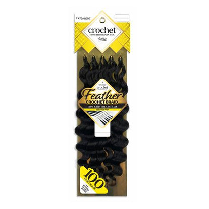 Zury Hollywood Human Hair Crochet Braids Feather Crochet Ocean 18