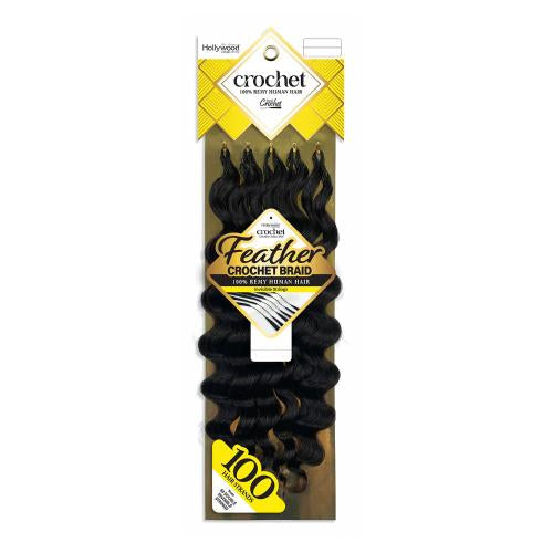 Zury Hollywood Human Hair Crochet Braids Feather Crochet Ocean 18