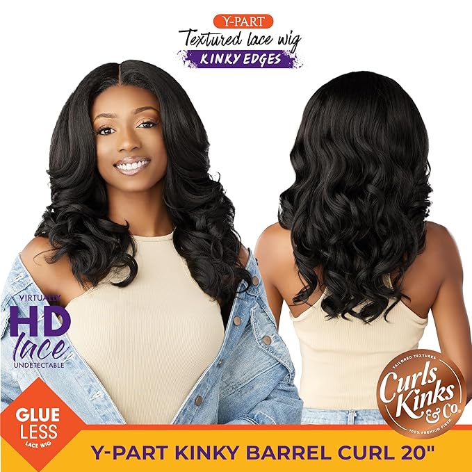 Sensationnel Curls Kinksandco Kinkyedges Wig - Kinky Barrel Curl Y Part  20”
