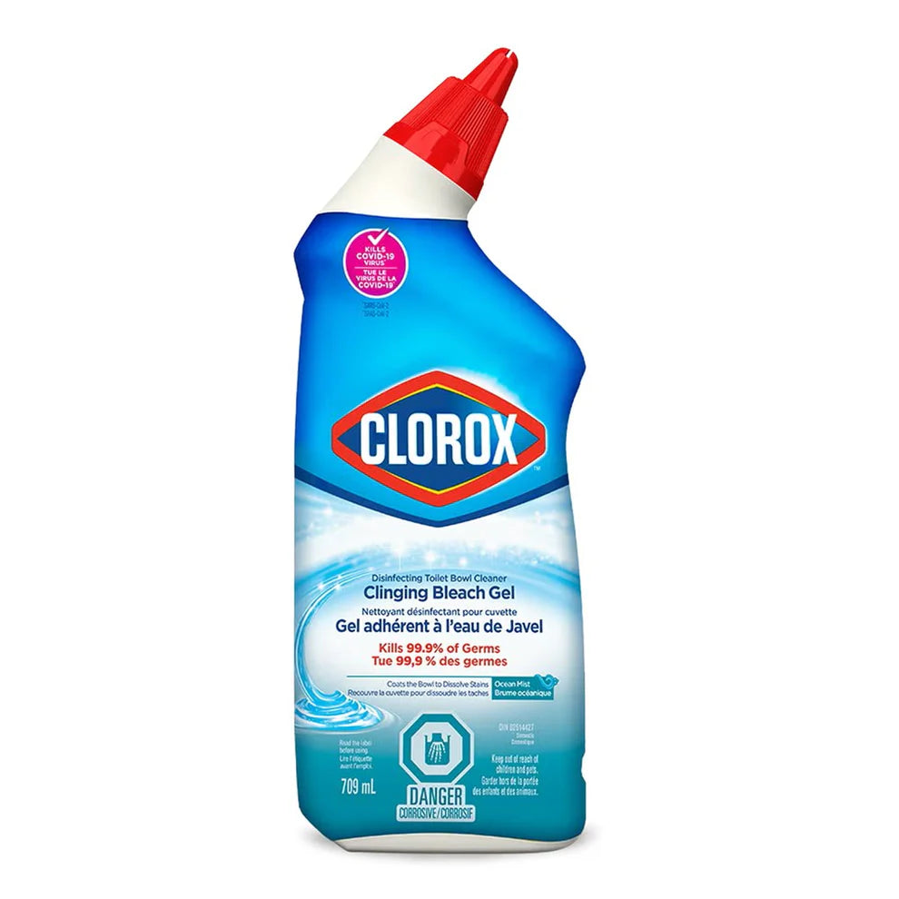 CLOROX Disinfecting Toilet Bowl Cleaner Clinging Bleach Gel 709ML