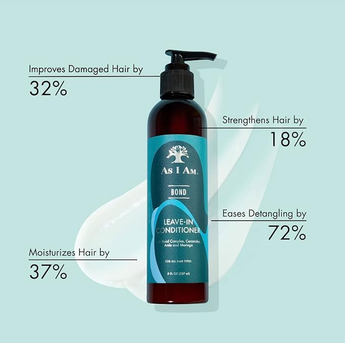 As I Am Bond Leave-In Conditioner - 8 oz - Bond Repair Treatment For Damaged Hair
