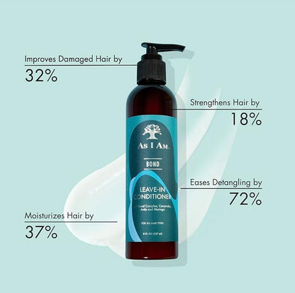 As I Am Bond Leave-In Conditioner - 8 oz - Bond Repair Treatment For Damaged Hair