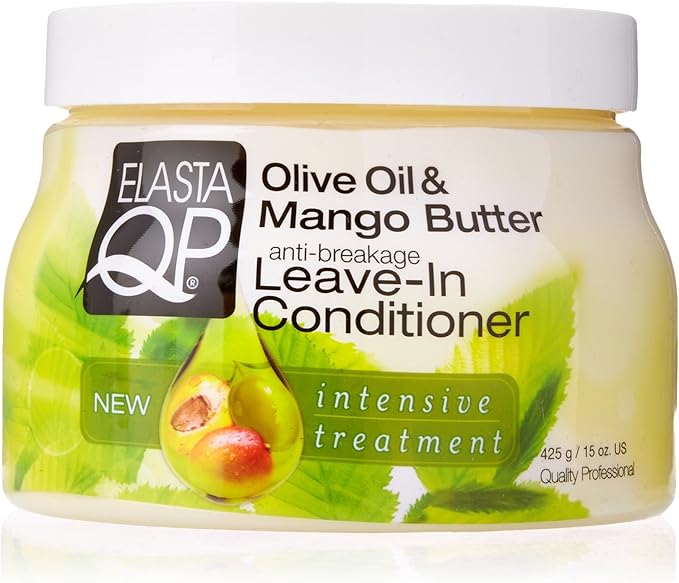 Elasta QP Olive Oil & Mango Butter LEAVE-IN CONDITIONER 15 OZ