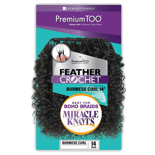 Sensationnel Premium Too Feather Crochet Braids Multi Length - BURMESE CURL 22”