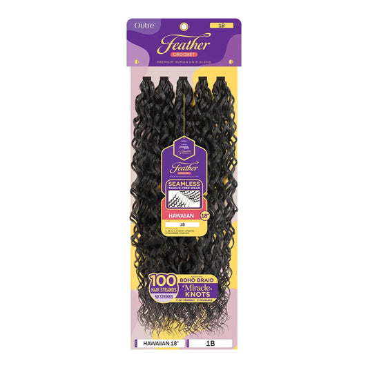 OUTRE Purple Pack Brazilian Bundle Feather Crochet Hawaiian 18”