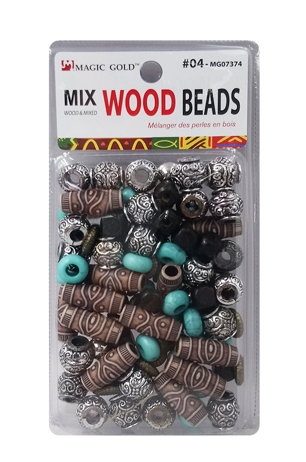 Magic Gold Mix Wood Beads (Assorted)